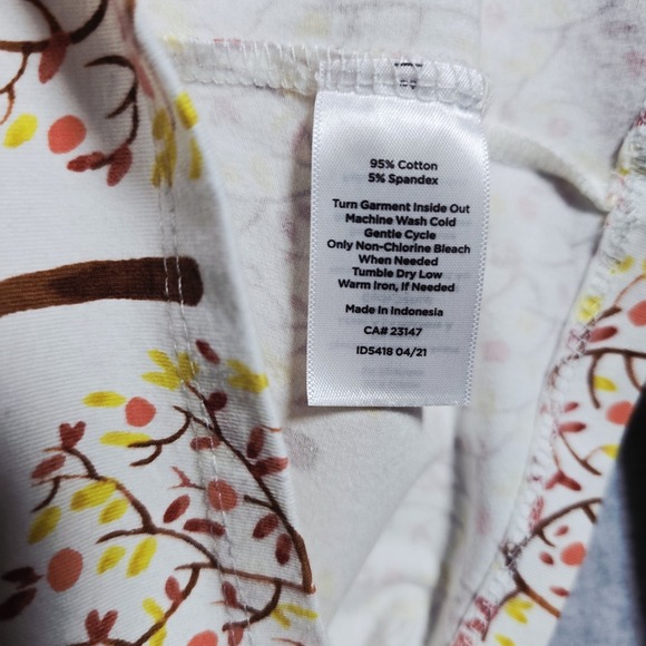 Talbots Women's Size Large Tee T-Shirt Top Earthy Tree Print Long Sleeve Stretch - Picture 3 of 7